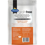 Fussy Cat Grain Free Dry Cat Food features chicken, turkey, and cranberries for a nutritious, meat-rich meal for cats.
