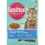Smitten Kitten Dry Cat Food with Chicken & Tuna, packed with essential nutrients for healthy, energetic cats.