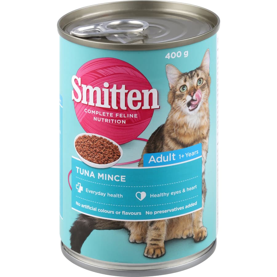 Smitten Wet Cat Food Tuna Mince Tin 400g