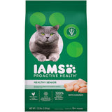 Iams Dry Cat Food Chicken Senior: Premium kibble for senior cats, featuring chicken for strong muscles and complete health support.