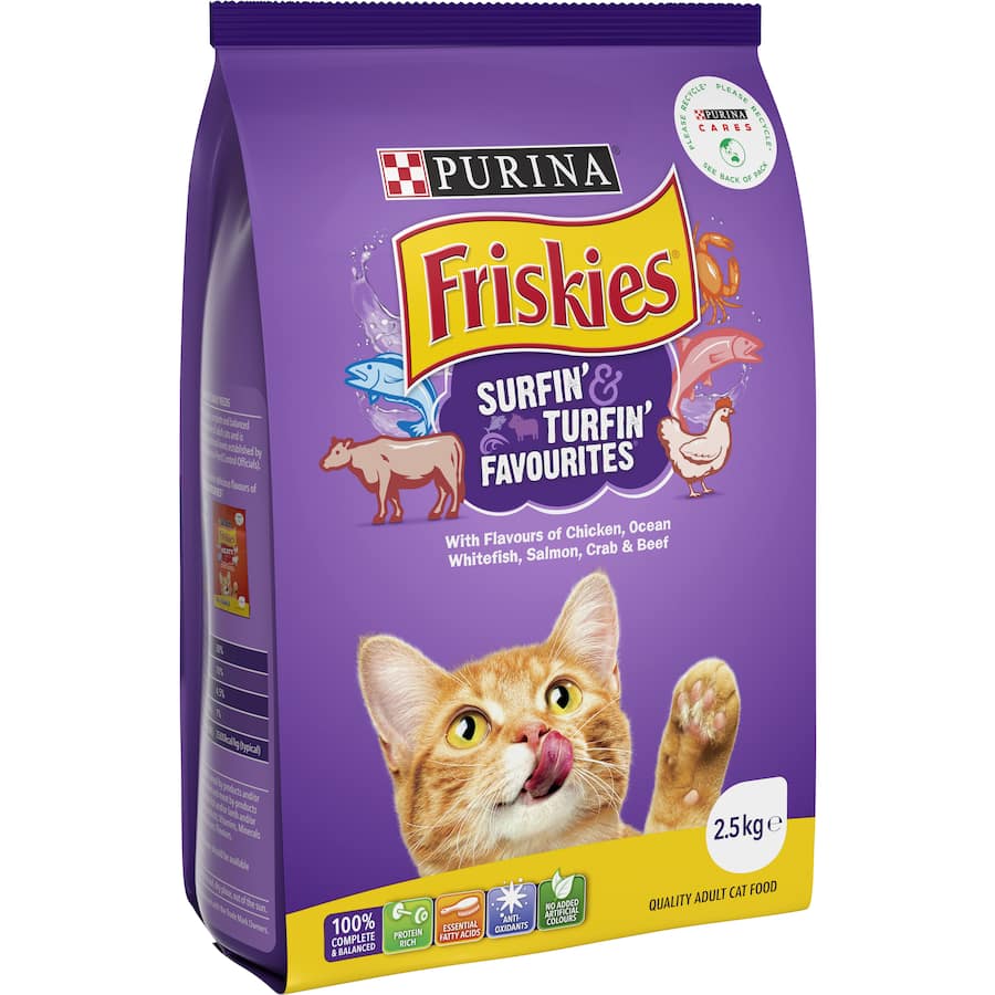 Friskies Dry Cat Food Surfin' & Turfin' Bag 2.5kg