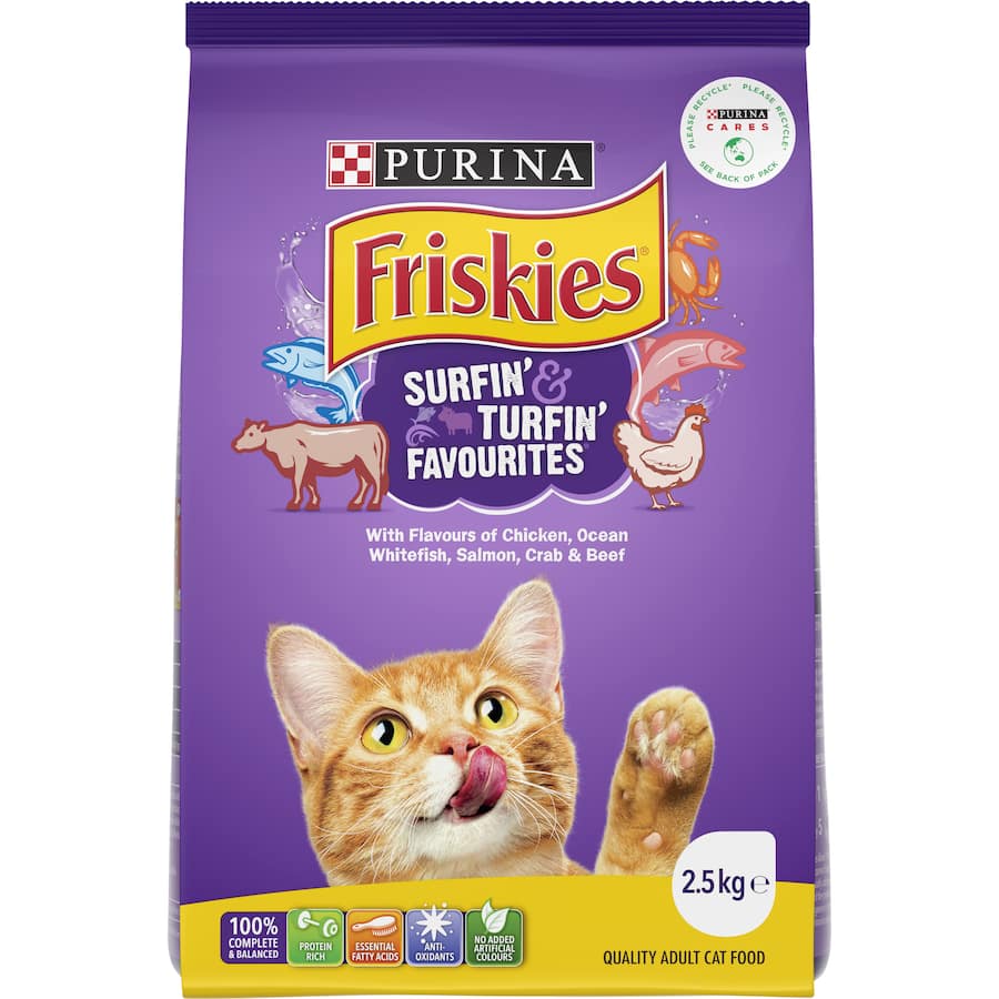 Friskies Dry Cat Food Surfin' & Turfin' Bag 2.5kg