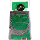 Premium grey stripe sunflower seeds for backyard birds, promoting health and vibrant plumage in finches, chickadees, and cardinals.