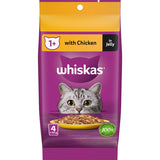 Whiskas Wet Cat Food Chicken Favourites In Jelly Bag 4x85g