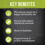 Premium dry dog food featuring kangaroo as the core protein, promoting muscle health and balanced nutrition without additives.