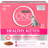 Purina One Healthy Kitten Wet Cat Food Chicken In Gravy Pouches 12x70g