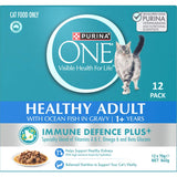 Purina One Wet Cat Food Ocean Fish featuring real ocean fish, supports immune health with essential nutrients and delicious taste.