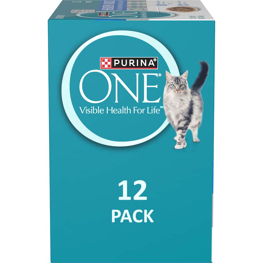 Purina One Wet Cat Food Ocean Fish, a nutritious meal with real fish, vitamins, and Omega 6 for your cat's health.