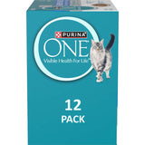Purina One Wet Cat Food Ocean Fish, a nutritious meal with real fish, vitamins, and Omega 6 for your cat's health.