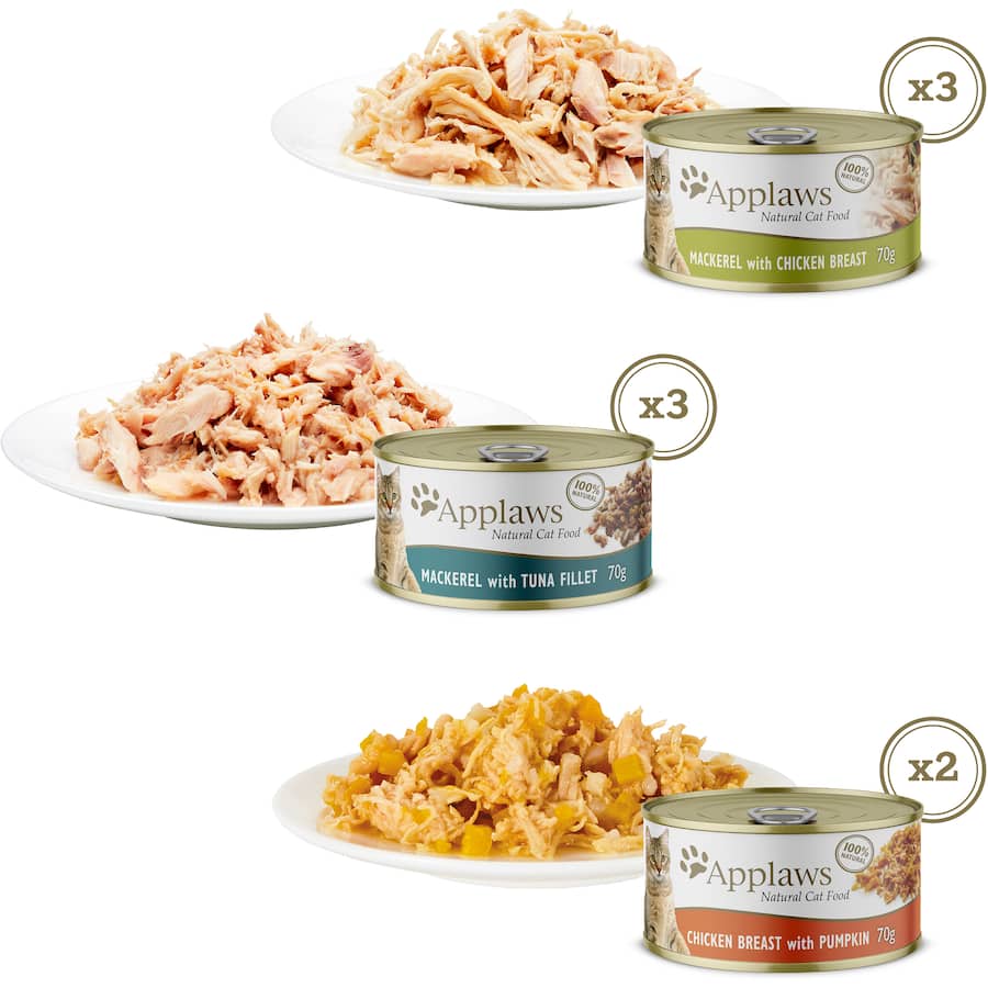 Gourmet Applaws Wet Cat Food featuring 100% natural ingredients and real meat for a healthy, flavorful feline diet.