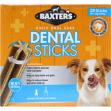 Baxters Small Breed Dog Treats Dental Sticks for effective dental care, fresh breath, and satisfying chewing for small dogs.