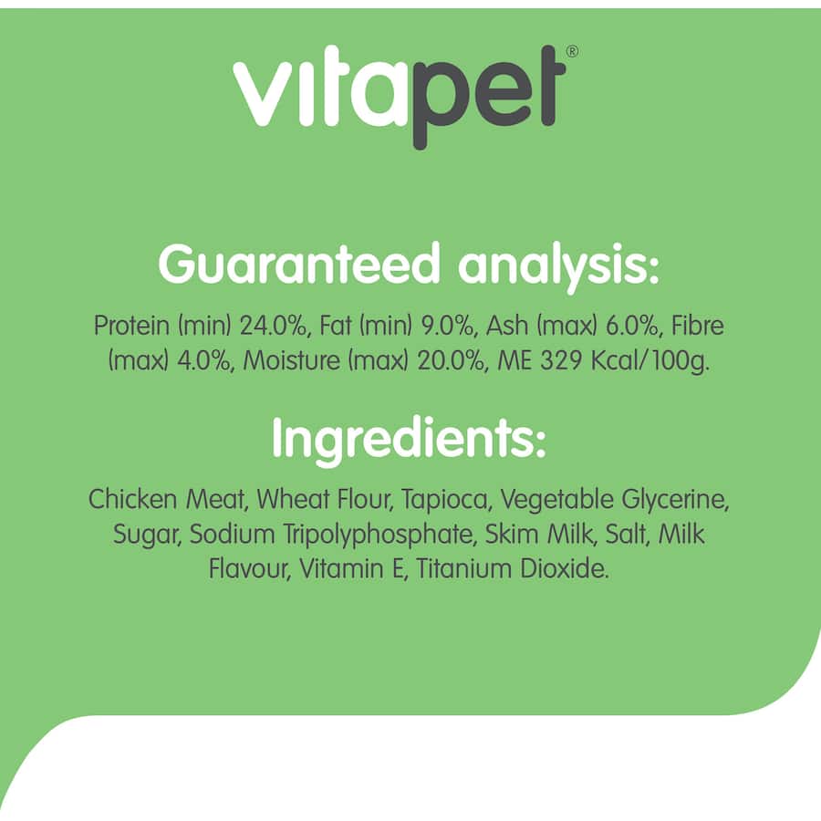 Vitapet Jerhigh Dog Treats Milky Sticks, nutritious meat sticks for dogs, rich in calcium and perfect for training rewards.