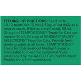 Crunchy seafood medley cat treats with a soft center, low-calorie, and resealable for ultimate freshness.