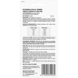 Liver-flavored wormer tablets for medium-large dogs; controls various intestinal parasites easily.