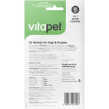 Vitapet Pet Care worm treatment for dogs and puppies, effective against common intestinal parasites, easy to administer.