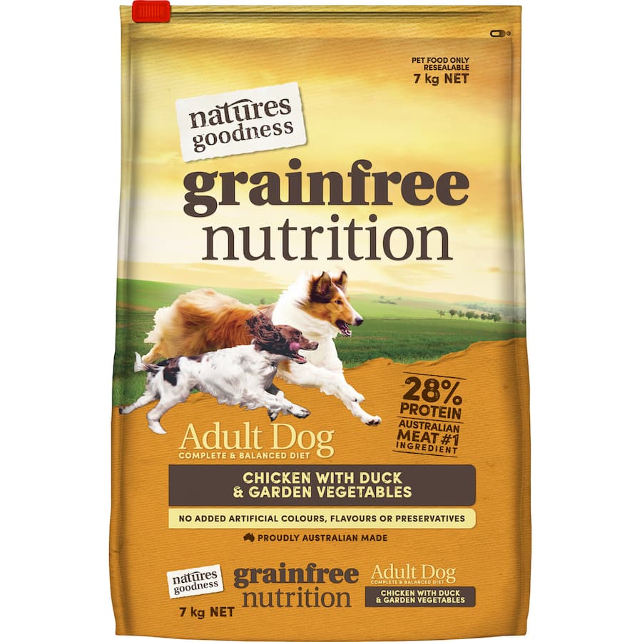 Natures Goodness Grain Free Dry Dog Food Chicken Duck & Vege Bag 7kg