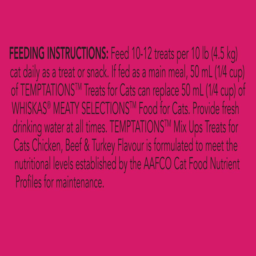 Temptations Mix Ups Cat Treats Chicken Beef & Turkey Tub 454g