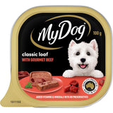 My Dog Wet Dog Food Gourmet Beef Meaty Loaf Tray 100g