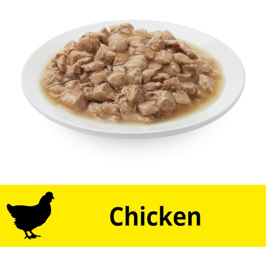 Whiskas Wet Cat Food in gravy, 12 pouches with chicken, turkey, and duck flavors for a balanced, nutritious feline meal.