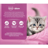 Whiskas Kitten Wet Cat Food in Chicken Gravy, 12 pouches of nutritious flavors for healthy growth in kittens 2-12 months old.