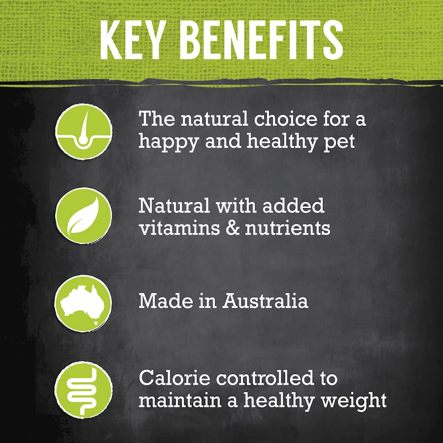 Dry dog food bag featuring chicken, vegetables, and nutrients for healthy weight management and digestive support.