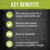 Dry dog food bag featuring chicken, vegetables, and nutrients for healthy weight management and digestive support.