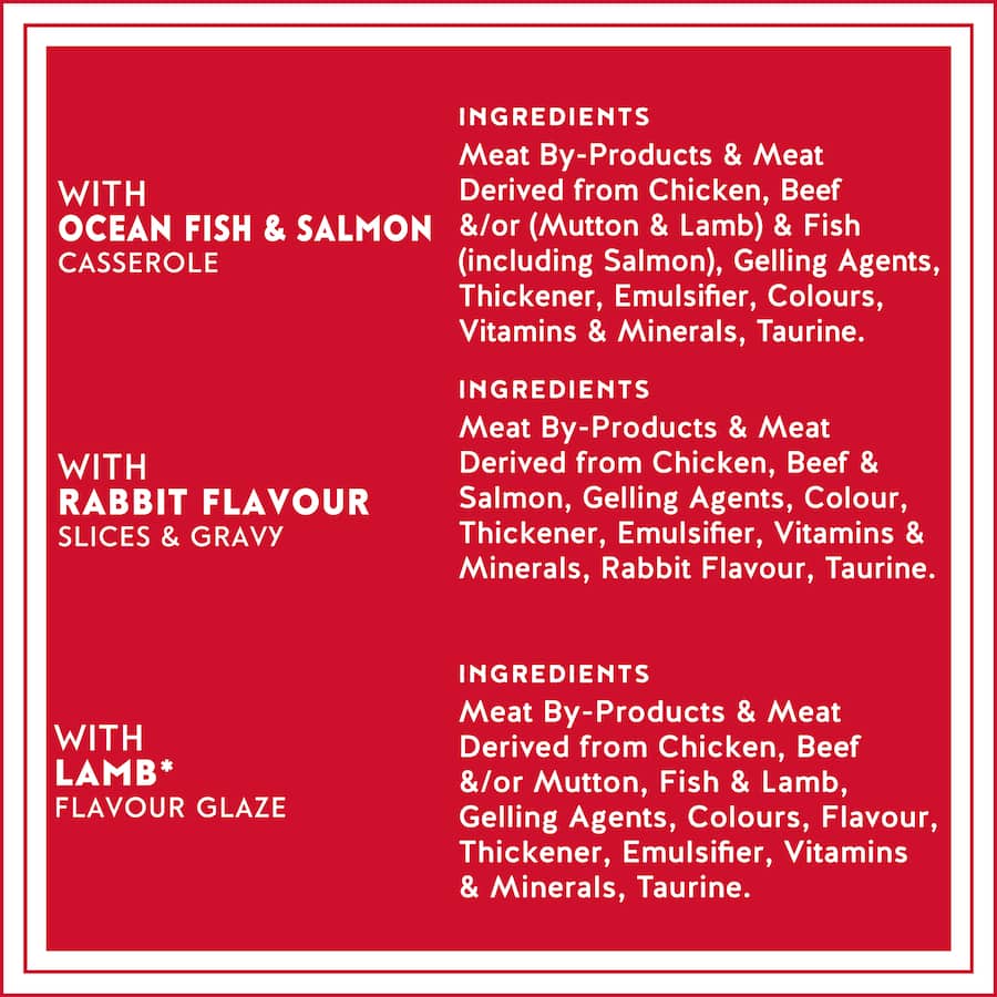 Chef Classic Wet Cat Food Variety Lovers Mixed Selection with 18 pouches in 3 flavors for a complete, nutritious feline diet.