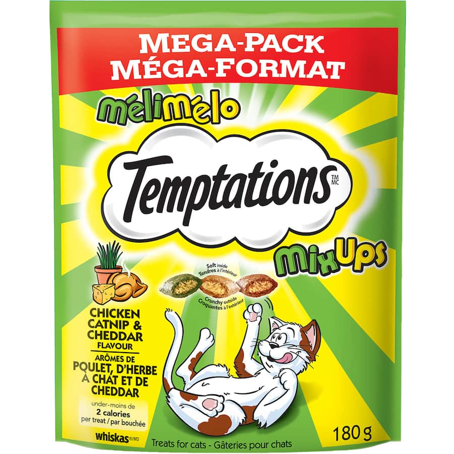 Temptations Mega Cat Treats Chicken, Catnip & Cheddar