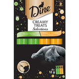 Dine Cat Treats Creamy Chicken Mixed Selection Sachet 4x12g