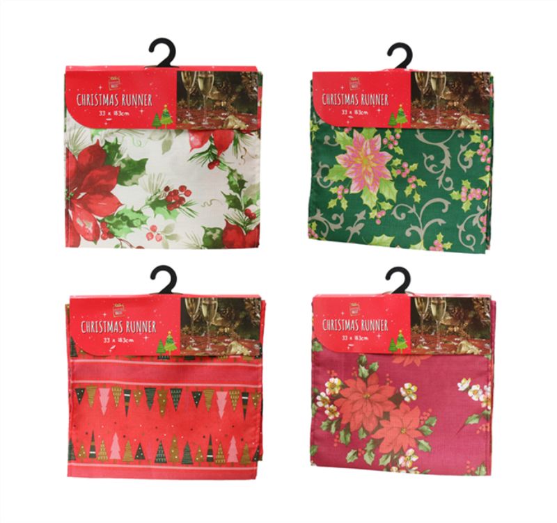 Table Runner - Printed 33 X 183cm (Set of 6 Assorted)