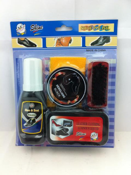 Shoe Polish Kit set of 12 for restoring and shining footwear with ease.