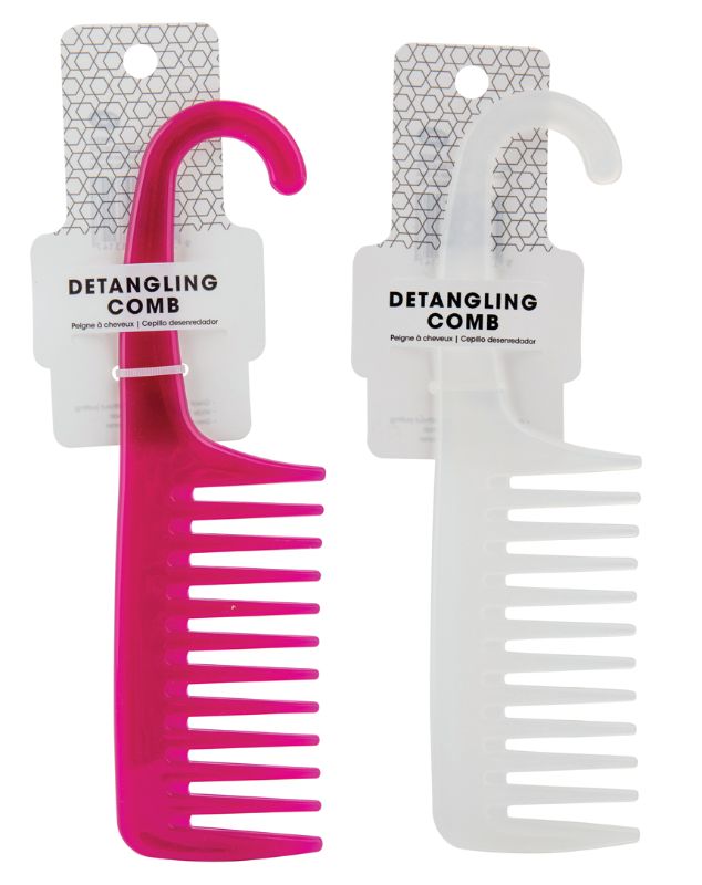 Shower Comb - Detangling with Hook (Set of 12 Assorted)