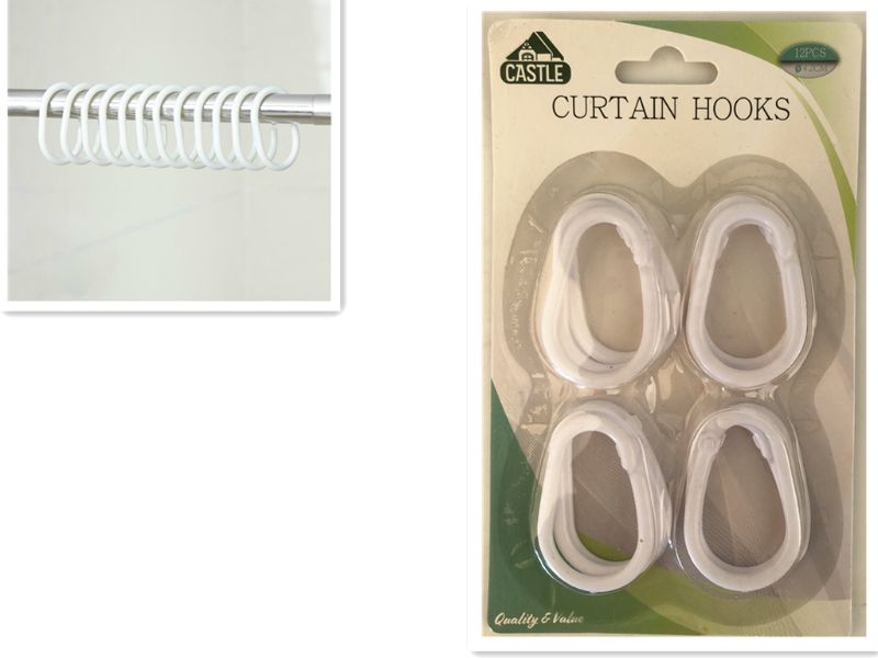 Curtain Hooks - 12pcs (12 Packs)