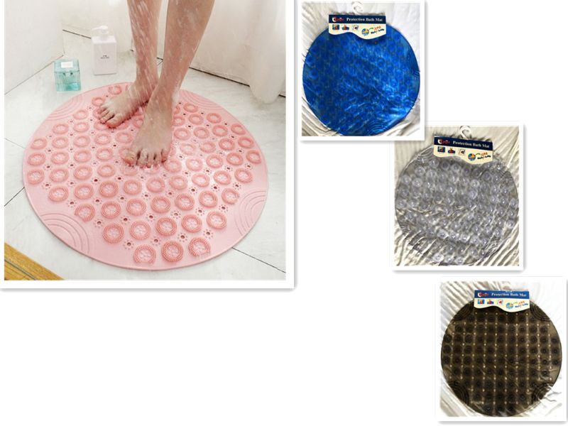 Bath Mat - Round 55cm (Assorted)