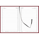 Collins Diary A41A in red, features day-to-view layout, 1/4 hour appointments, cash summary, and durable hard cover.