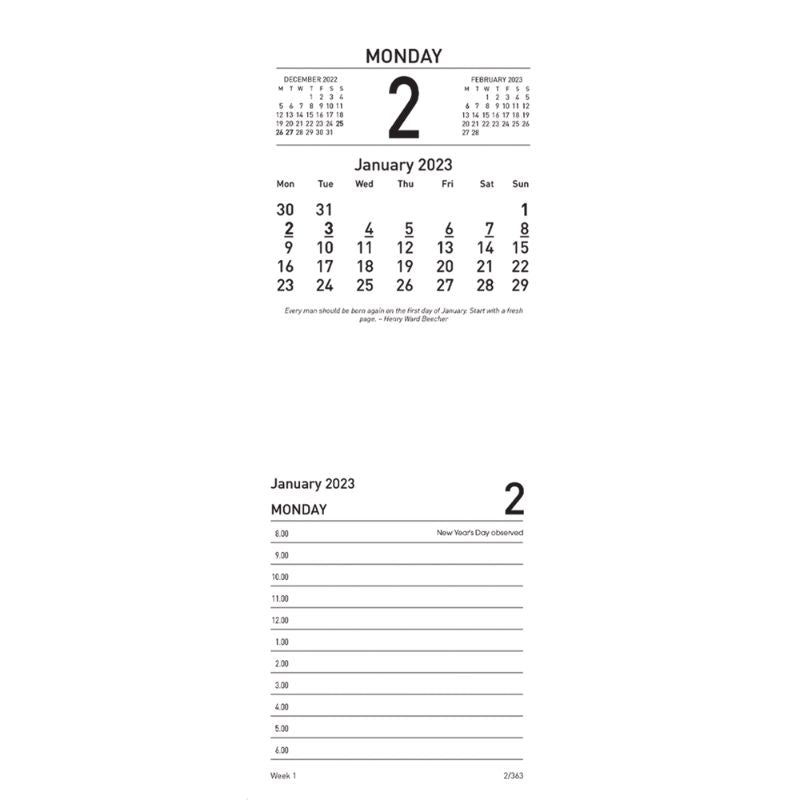 Collins Calendar Refill for odd years, featuring a top opening design for easy scheduling and note-taking.