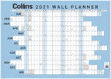 Collins Wallplanner Large, 700x990mm, unlaminated, double-sided, 13-month view, durable 250gsm board, FSC certified.