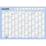 Milford Wallplanner Laminated 695X495mm With Pen Odd Year