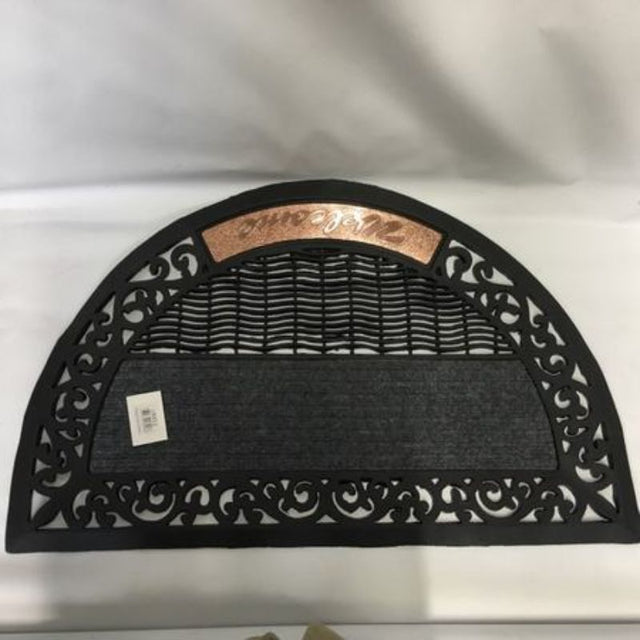 Set of 6 black floor mats (45 x 75cm) designed for style, comfort, and easy cleaning in high-traffic areas.