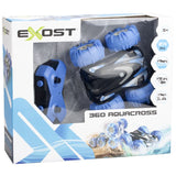 Silverlit Exost - 360 Aquacross RC vehicle, designed for land and water, features dual-side driving, durable tires, and stylish design.