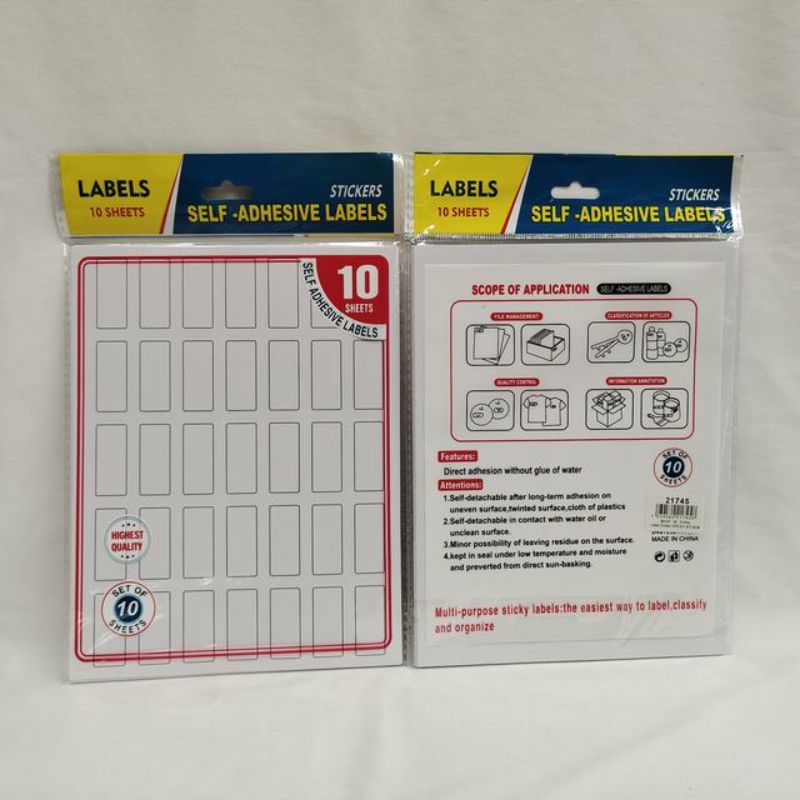 Versatile label stickers, 1.8 x 3.8 cm, perfect for organizing jars, boxes, and files, with 120 high-quality stickers total.