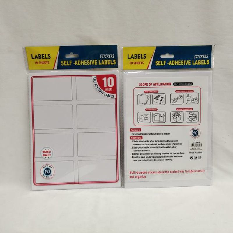 Label Stickers - 7.5 x 4.8cm (12 Packs)