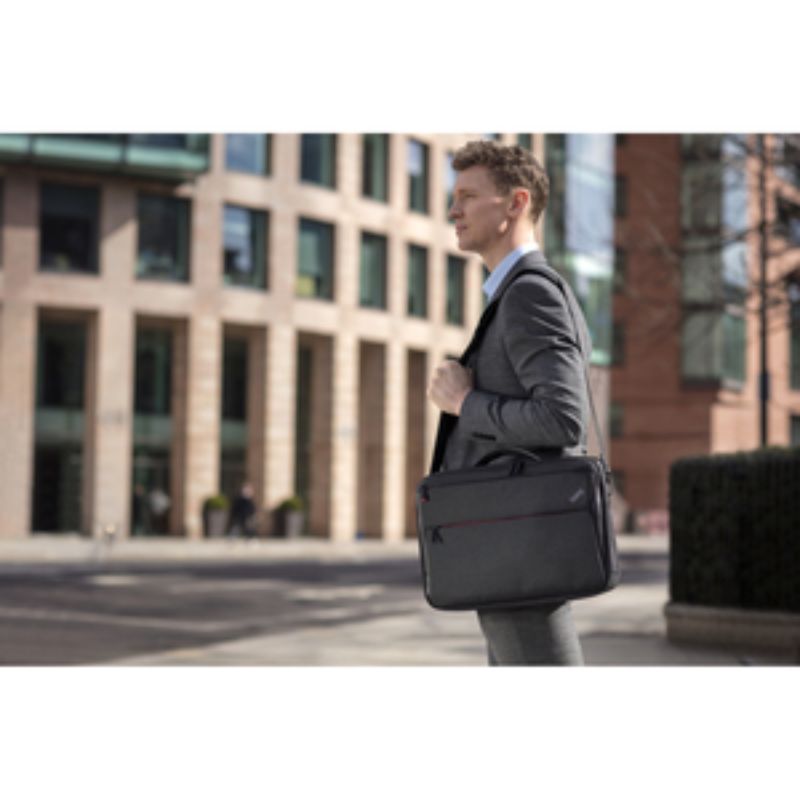 Lenovo Professional Carrying Case for 15.6" Notebook, featuring ample storage, padded pockets, and a comfortable handle.