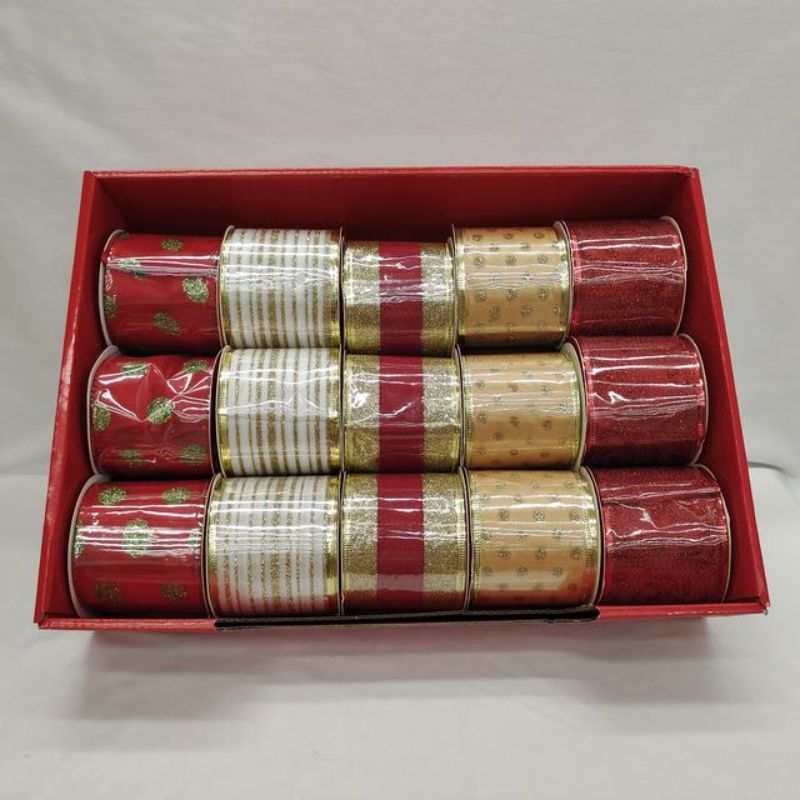 Xmas 	Ribbon 2 (15pcs/Box)