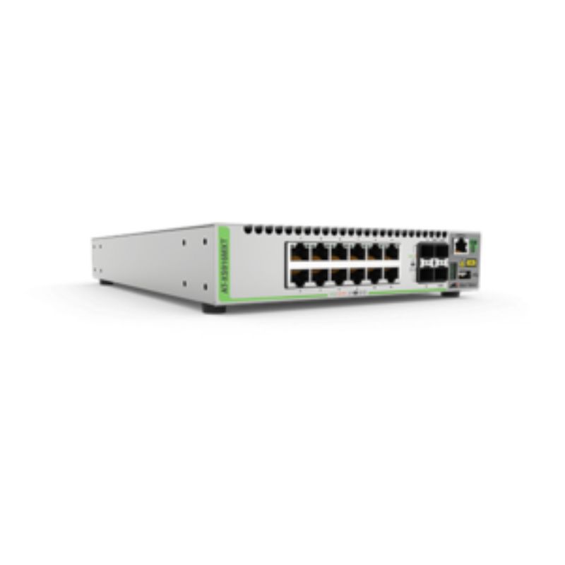 Allied Telesis XS916MXT Layer 3 Switch with 12 ports, offering 10G connectivity and advanced network management features.