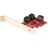 StarTech.com PCIe SATA Card - Serial ATA/600 - PCI Express x4 - Plug-in Card - 6