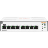 Aruba Instant On 1830 8G Switch with 8 ports for secure, fast Gigabit Ethernet connectivity in small business networks.