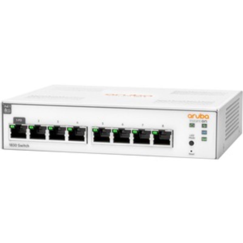 Aruba Instant On 1830 8G Switch: 8-port Gigabit Ethernet switch with user-friendly management for small business networks.