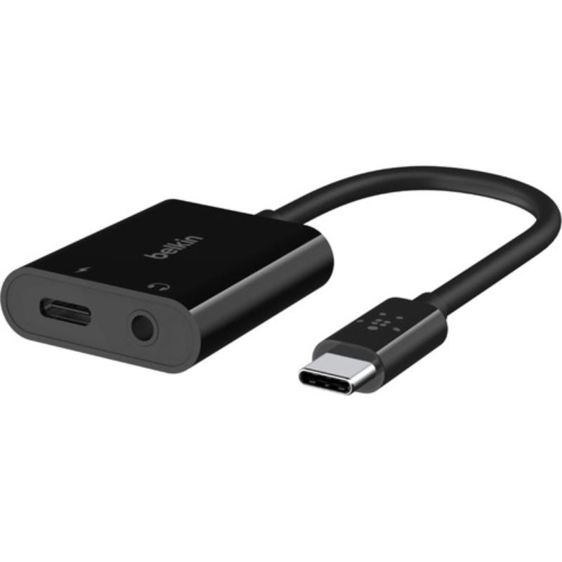 Belkin 3.5mm Audio + USB-C Charge Adapter - Mini-phone/USB-C Audio/Data Transfer