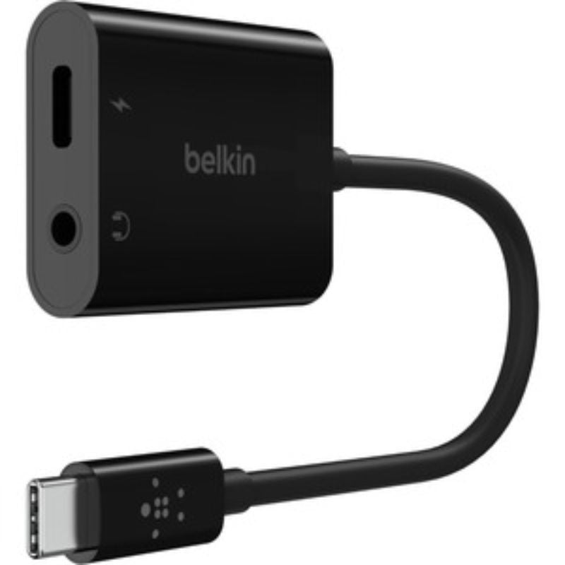 Belkin 3.5mm Audio + USB-C Charge Adapter - Mini-phone/USB-C Audio/Data Transfer